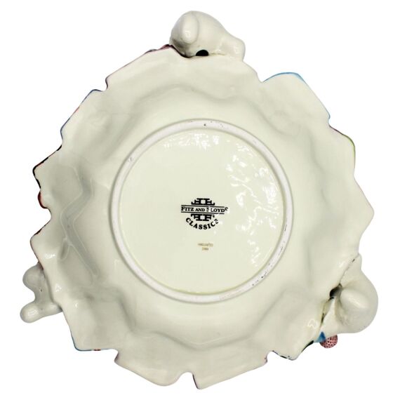 Vintage Fitz and Floyd Holiday Snowman Frosty Folks Serving Candy Dish 11” - Picture 3 of 8